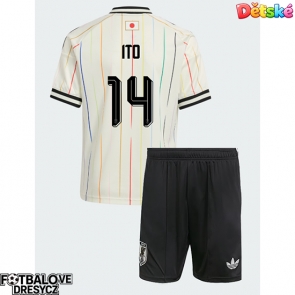 Japonsko Junya Ito #14 Dětské Venkovní dres komplet MS 2026 Krátký Rukáv (+ trenýrky)